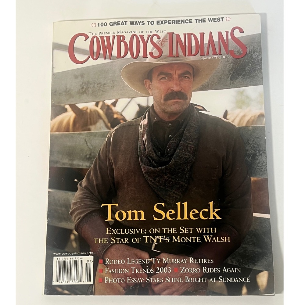 Cowboys & Indians Magazine Tom Selleck January 2003‎ Collectible